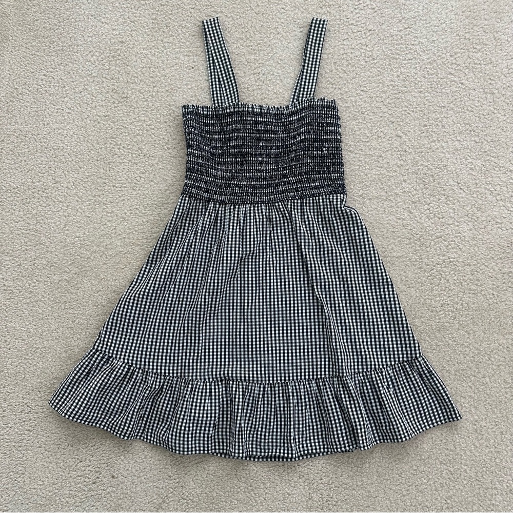 LOFT Black and White Gingham Dress